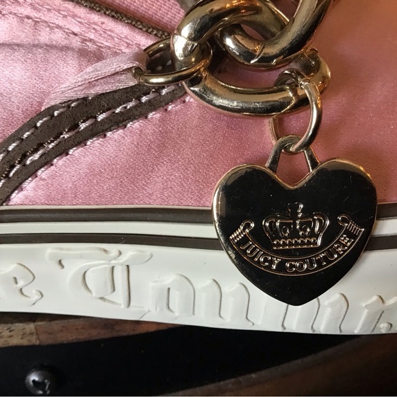 Juicy Couture Pink Satin Bling Slip On Boat Shoes - Picture 6 of 16